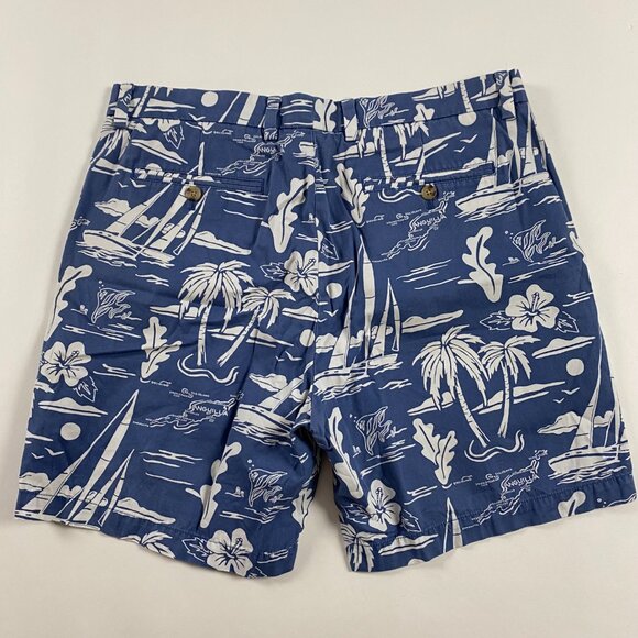 Vineyard Vines All Over Print Breaker Shorts Mens 35 Anguilla Sailing Tropical - Picture 2 of 14